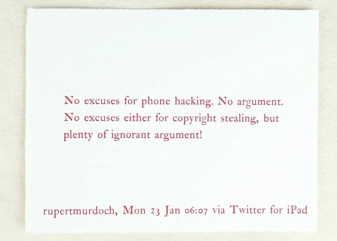 No excuses for phone hacking.
