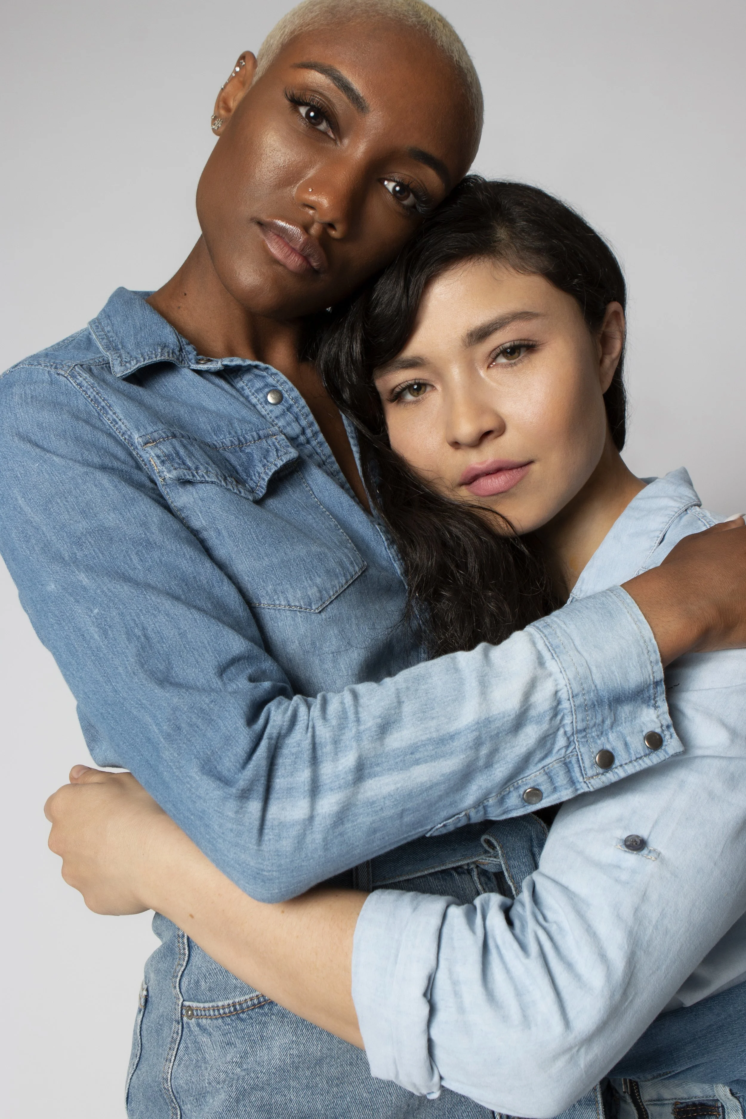 New models posing during a digitals session