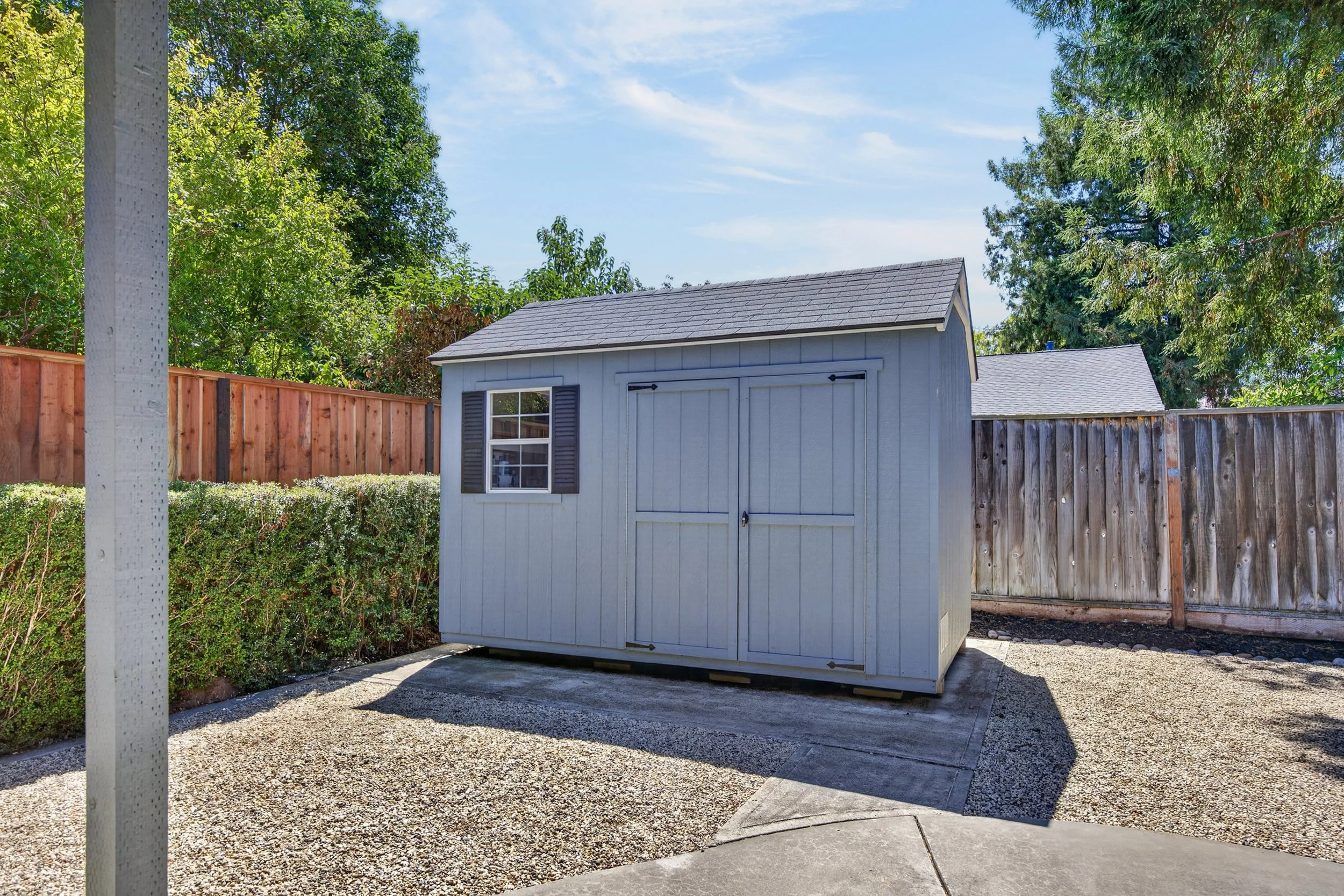 96 sq ft backyard storage shed at 312 Surber Drive in San Jose