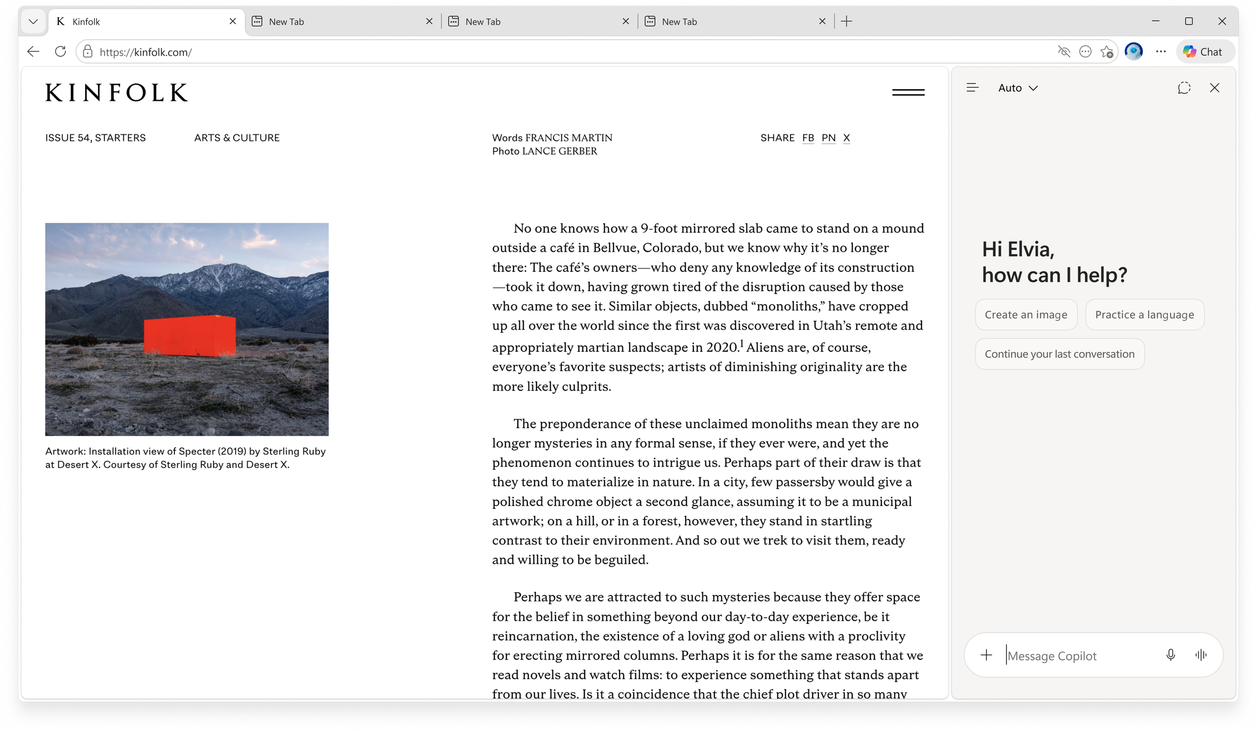 Today's default browser UI