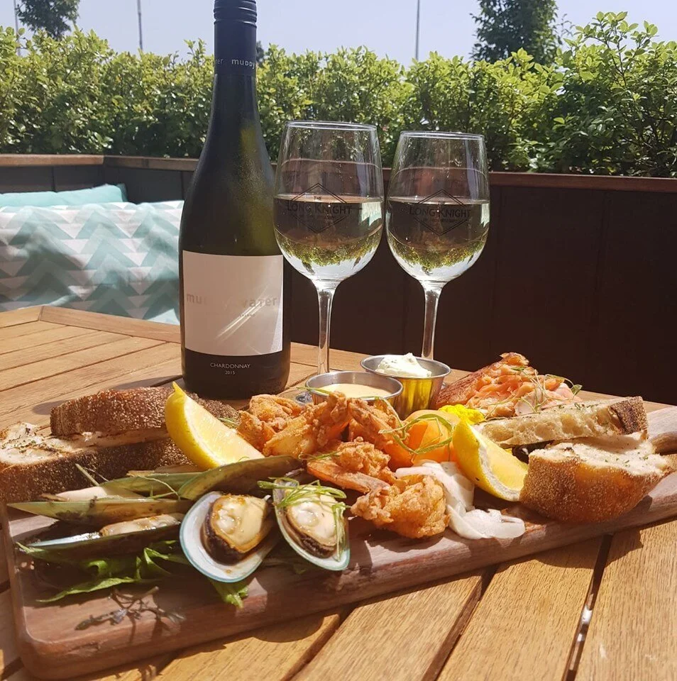 Seafood Platter w Muddy Water Chardonnay (Waipara)