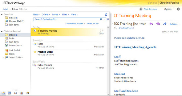 Outlook Web App