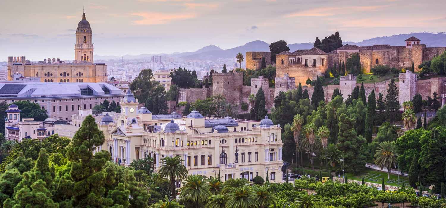 View over the historic centre of Malaga
