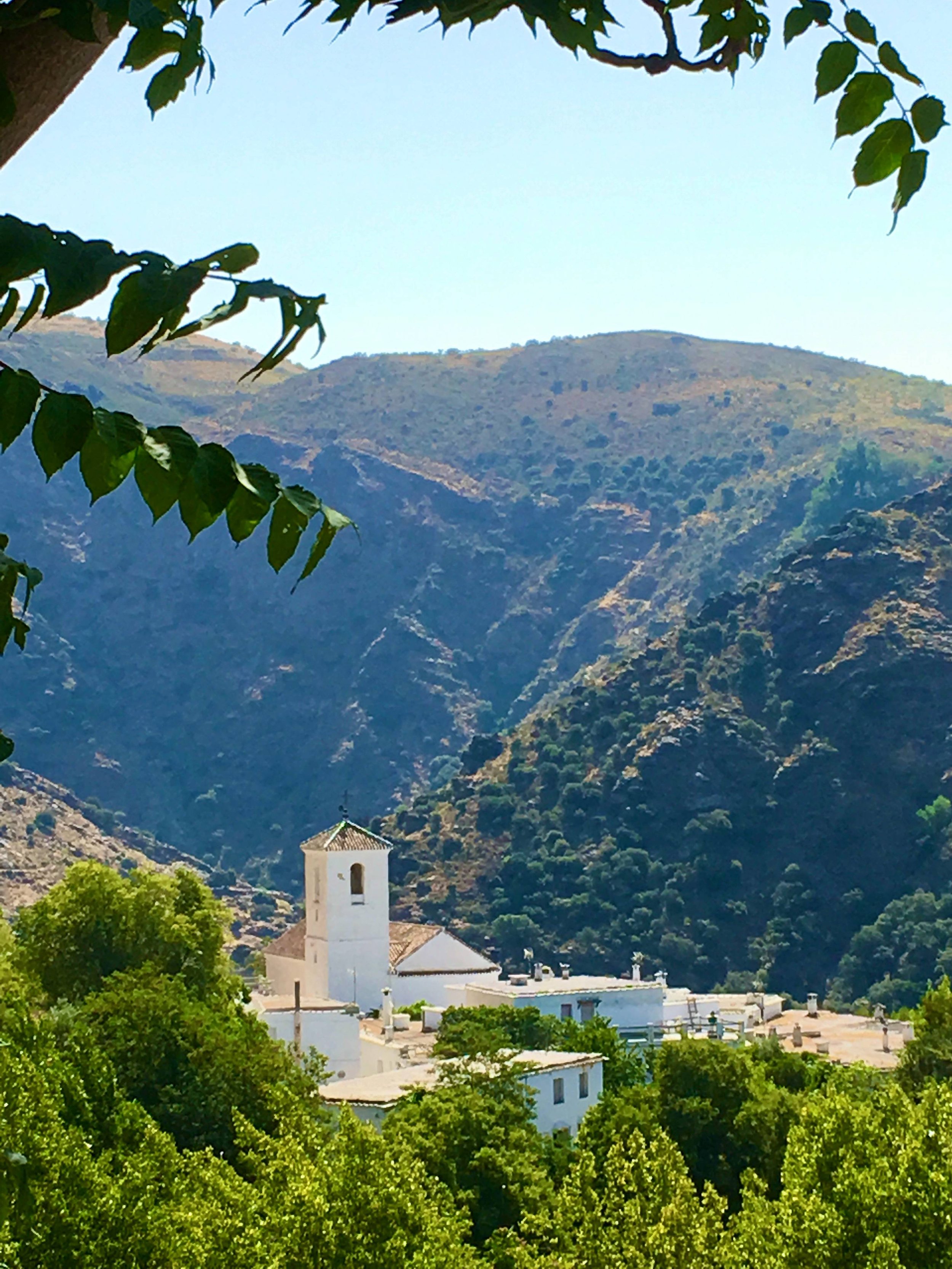 A view of the village of Ferreirola in the heart of La Alpujarra, Spain