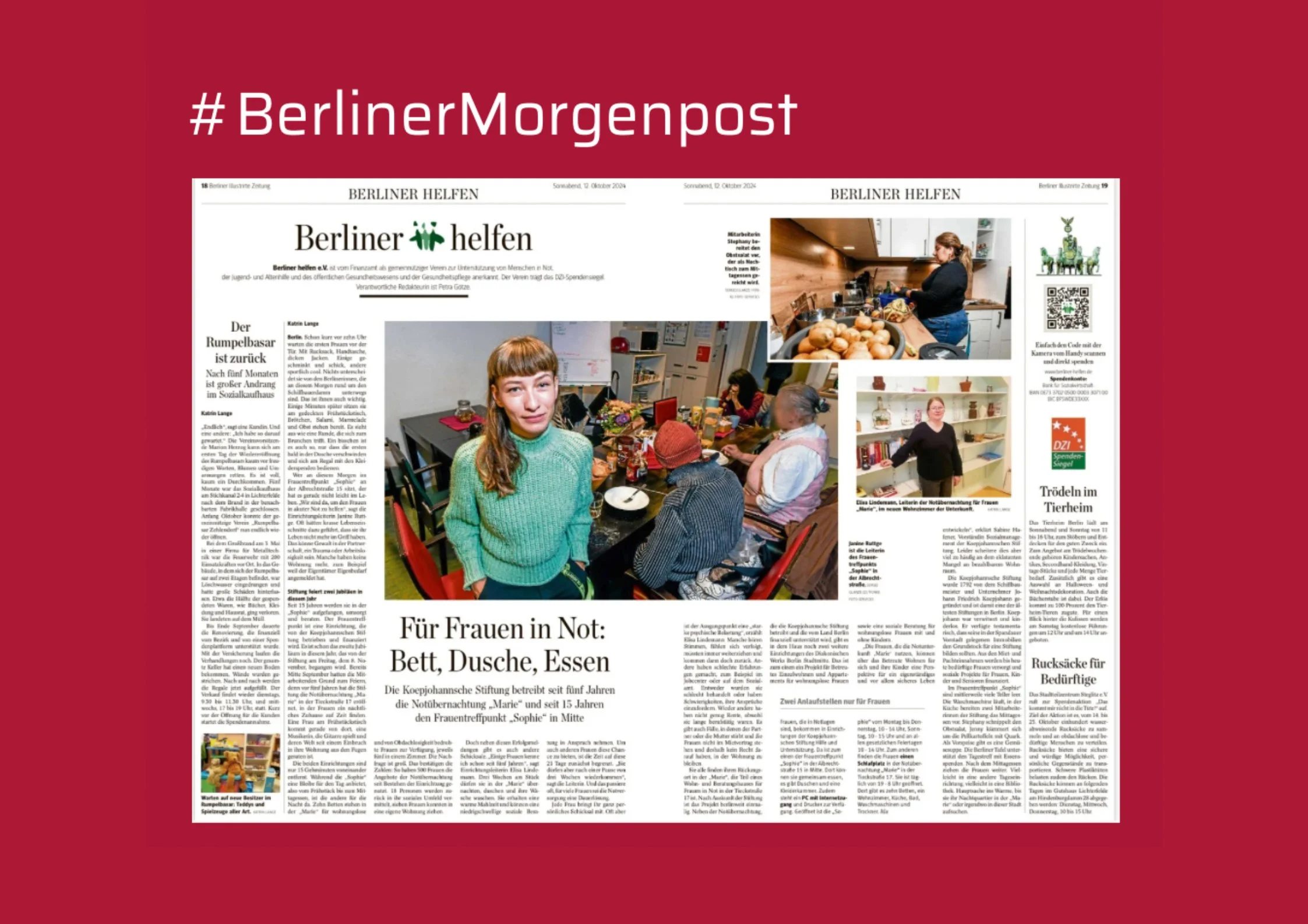 Die Sophie und Marie in der Berliner Morgenpost