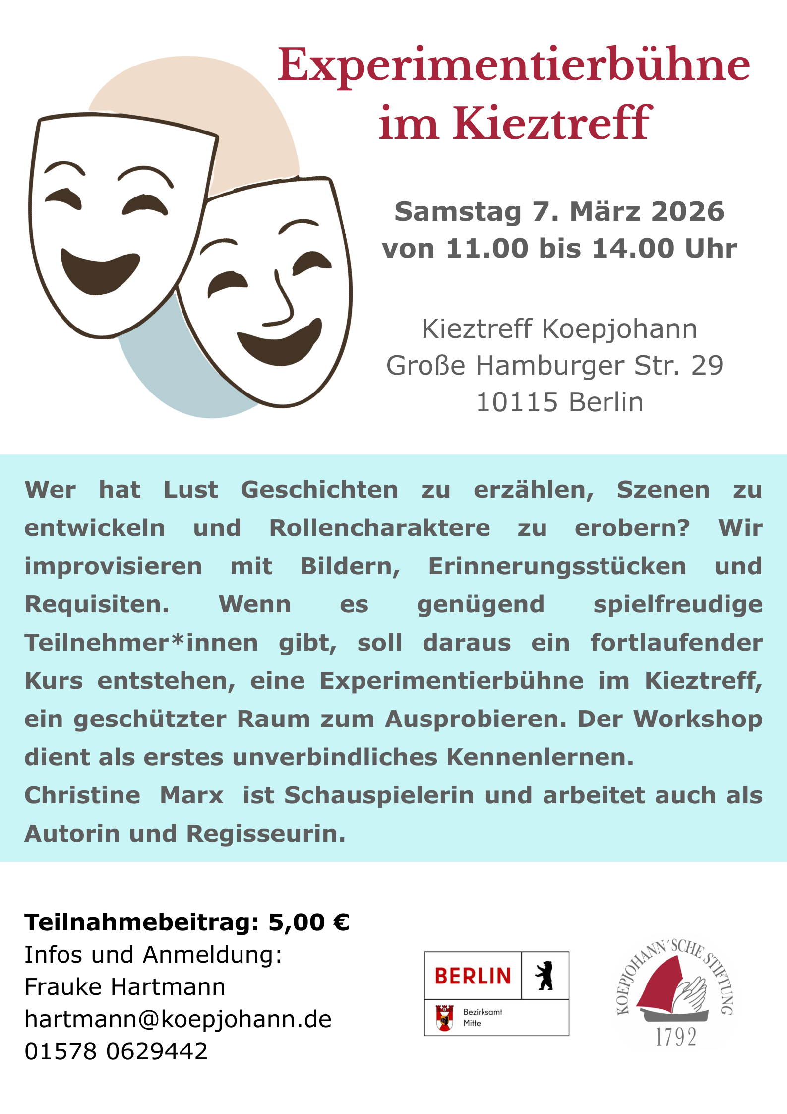 Experimentierbühne im Kieztreff