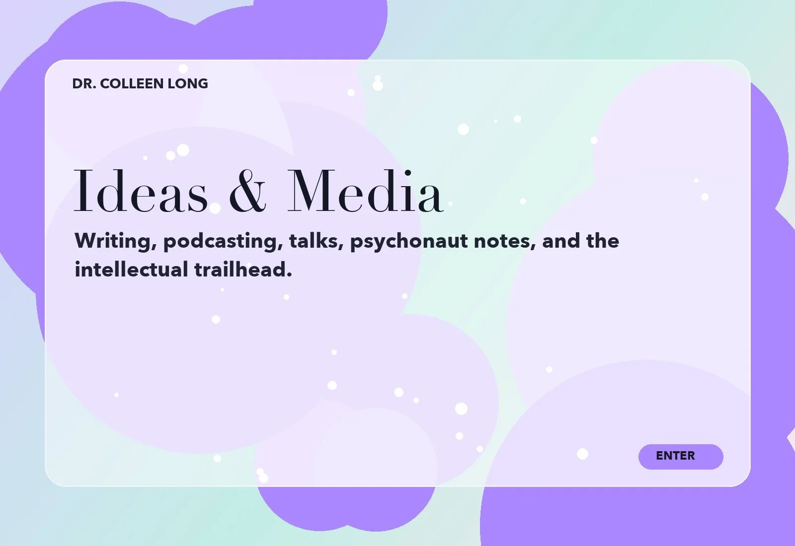 Ideas and media writing podcast and thought leadership