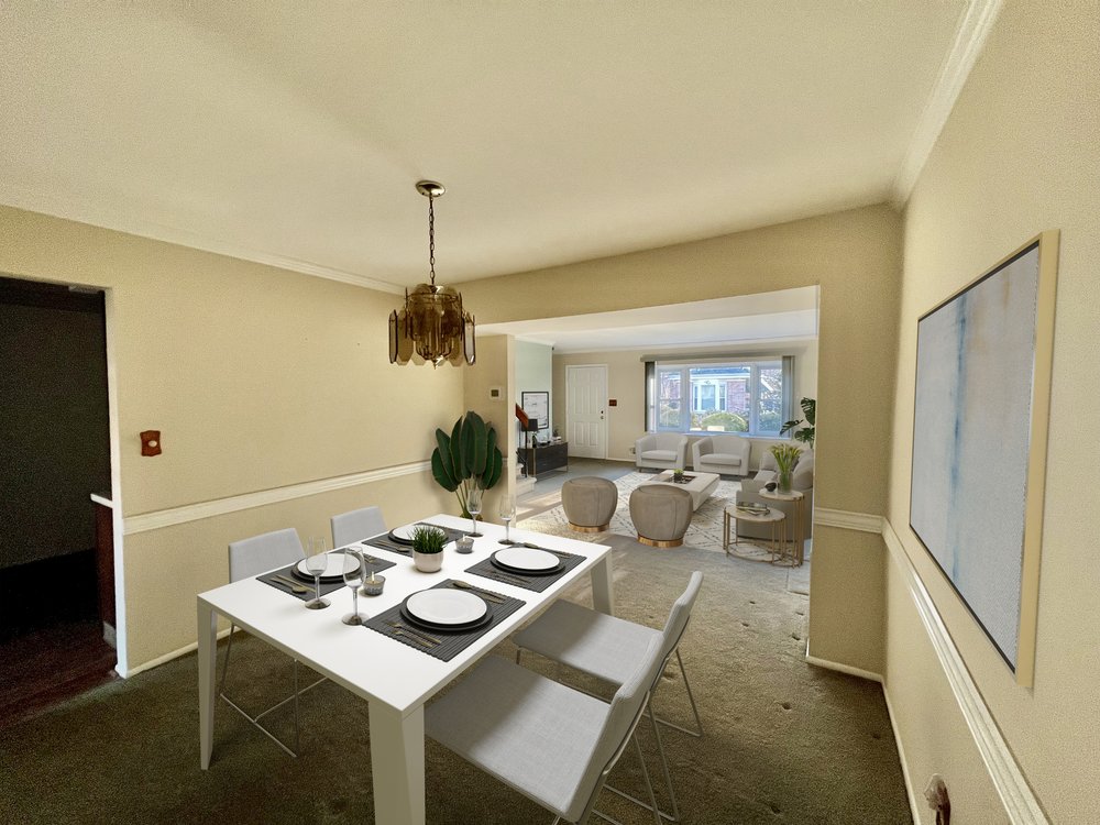 Staged Dining Area