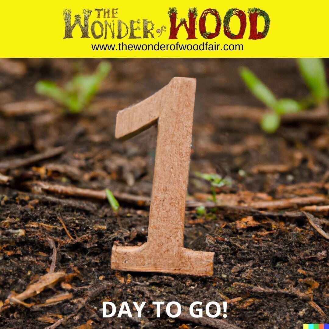 **Post: 1 Day to Go! 🌳**
🎉 *Tomorrow is #TheWonderOfWood Fair!* 🎉

Can you feel the excitement in the air? Only 1 more sleep until we welcome you to a world of wooden wonders at Burwash Manor! Get ready for a day full of woodworking magic, heartwa