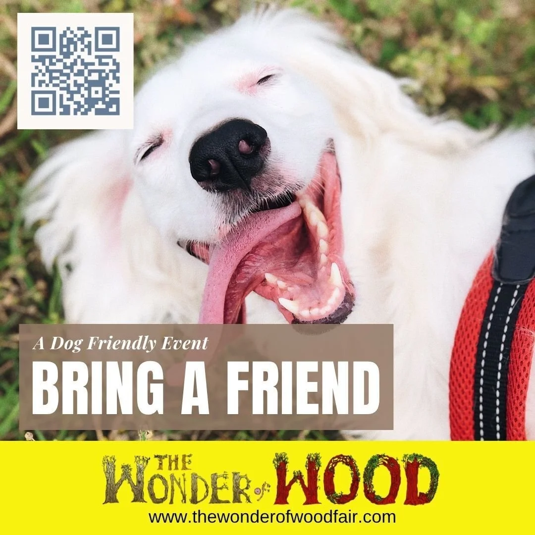 🐶 Bring the Dog Along! 🐶
Good news for four-legged friends&hellip; dogs are welcome at The Wonder of Wood Fair! 🌳🐾
Whether you&rsquo;re coming for the woodland crafts, the family activities, the food, the music or just a lovely day out, your dog 