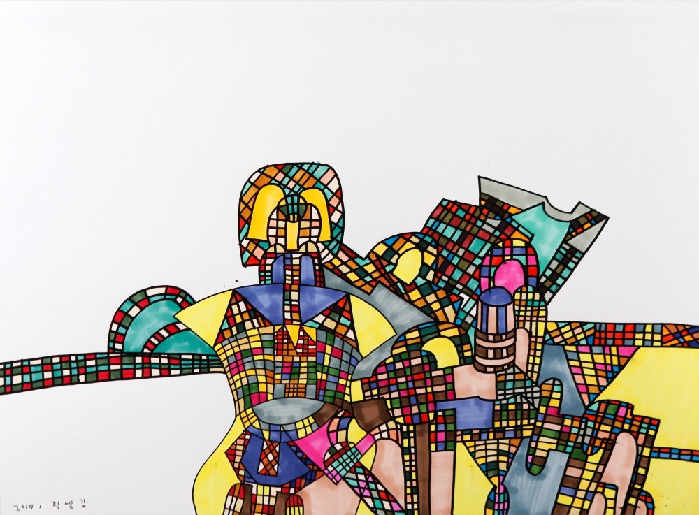 batch_2018 햇반컵반시리즈1_종이에 마카 48x64.5cm_2017.jpg