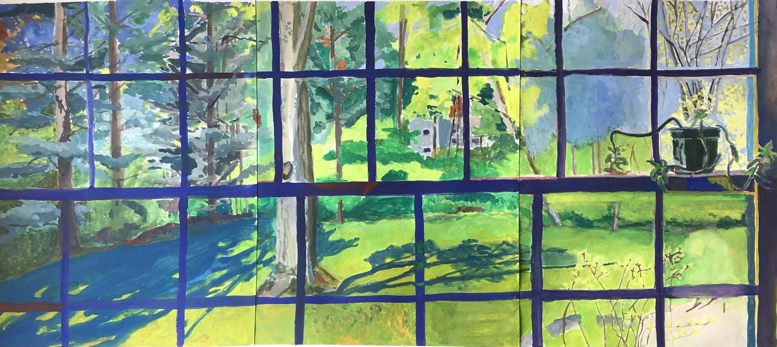 Wrong Side 14 1/2" x 31" gouache