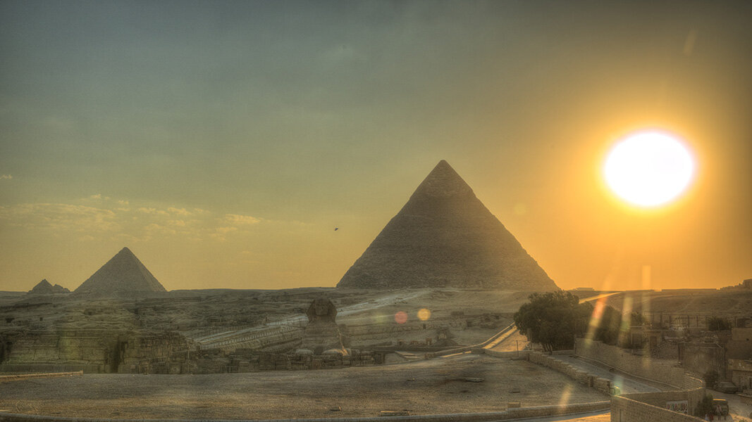 The Great Pyramid At Sunset