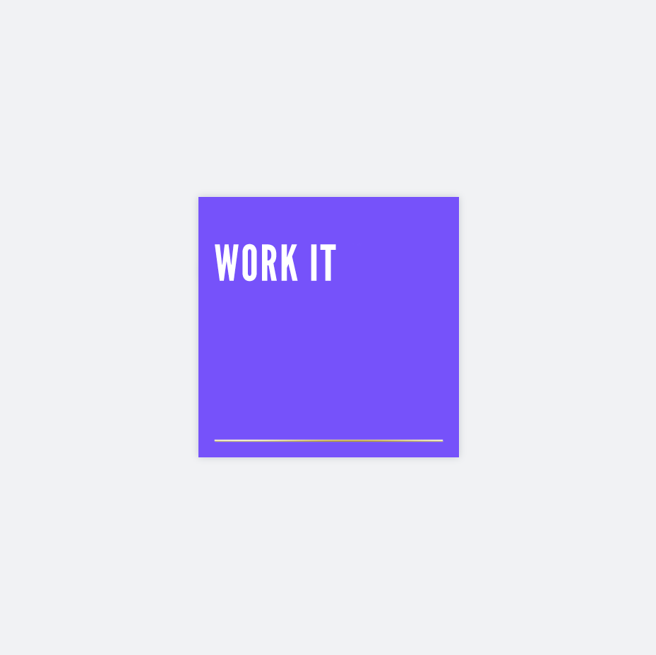 Work it - career focussed