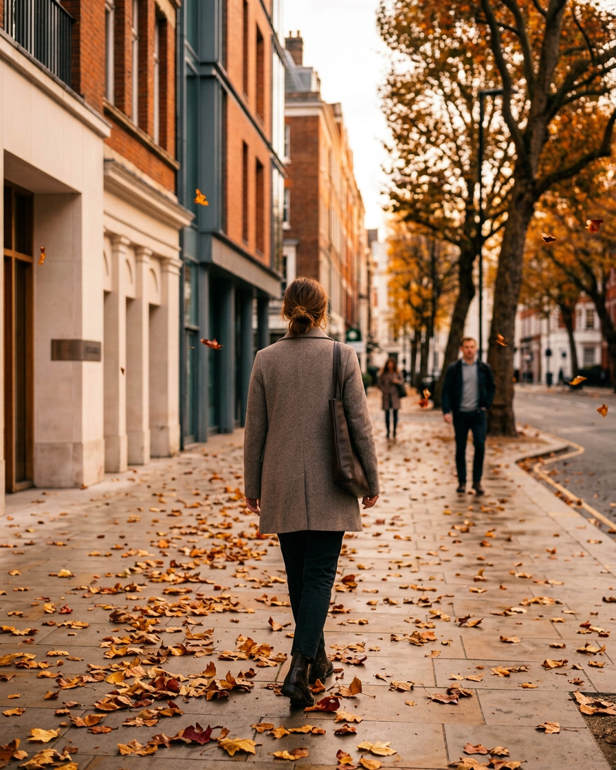 WOman walking to single Coaching session with Rachel
