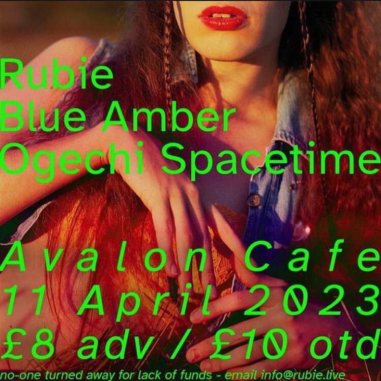 Come ye London folk to Avalon cafe on April 11th to enjoy the sweet vibrations and savoury sounds of @rubie____ , Cardiff based @blueamberband , and Otto Sasse with Ogechi Spacetime. Looking forward to sharing some mysterious sounds with a roomfull o