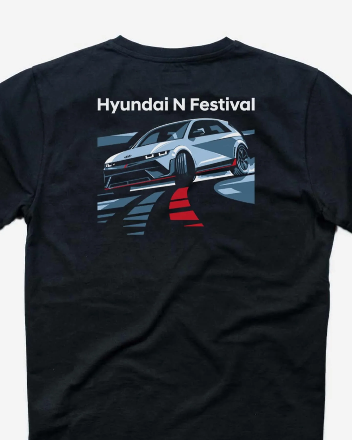 T-shirt design for Hyundai. (I don&rsquo;t have any available - sorry!).
.
#tshirt #hyundai #ioniq5 #ioniq5n #nfestival