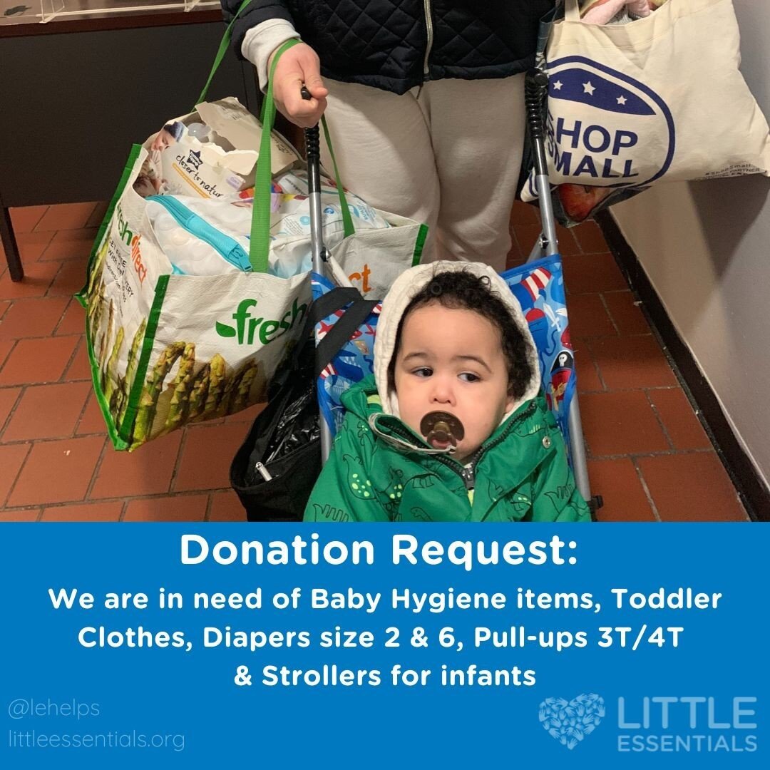We are in critical need of the following items:⁠
-Diaper Cream⁠
-Baby Lotion ⁠
-Toddler Clothes (all sizes and genders, especially 4T/5T boys)⁠
-Baby Shampoo/Body-wash⁠
-Diapers size 2 &amp; 6 ⁠
-Pull-Ups 3T/4T⁠
-Infant Strollers⁠
⁠
Donations can be 