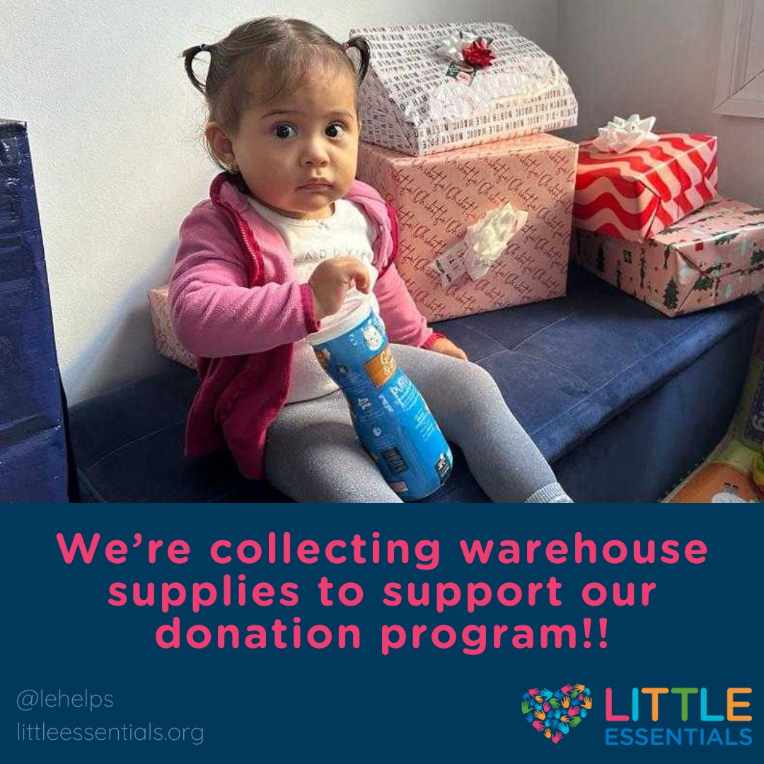 Do you know that we also accept donations of high need warehouse supplies to help us sort, clean, strore and pack the essential items we distribute to families? Support our mission to serve 10,000+ children this year by donating to our high needs war