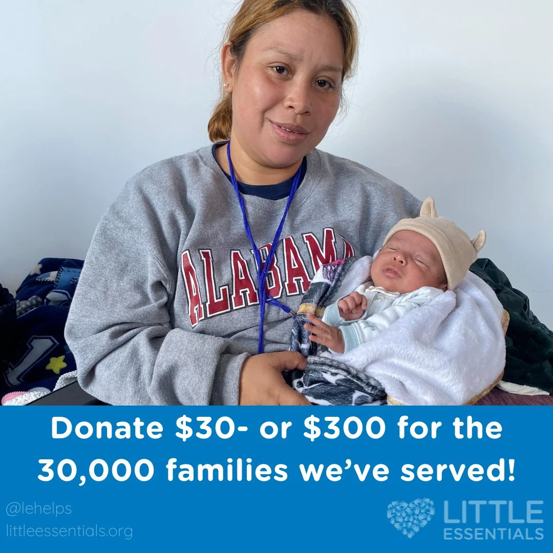 We've proudly helped 30,000+ families since 2011. Today, give $30- or $300- to help us serve 30,000 more! Every contribution empowers us to provide essentials like diapers, strollers, books, and clothing to the children who need them most.⁠ Donate to