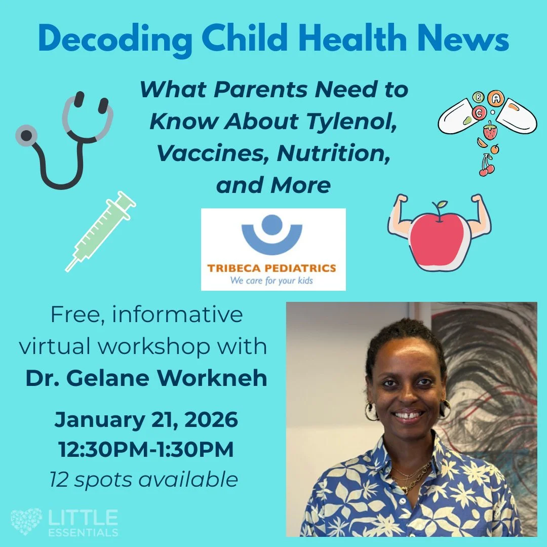 Our Winter 2026 Free Life Skills Workshop series is starting this month! ⁠
Sign up at the linkinbio.⁠
Decoding Child Health News: What Parents Need to Know About Tylenol, Vaccines, Nutrition, and More with Dr. Gelane Workneh, @tribecapediatrics⁠
Date