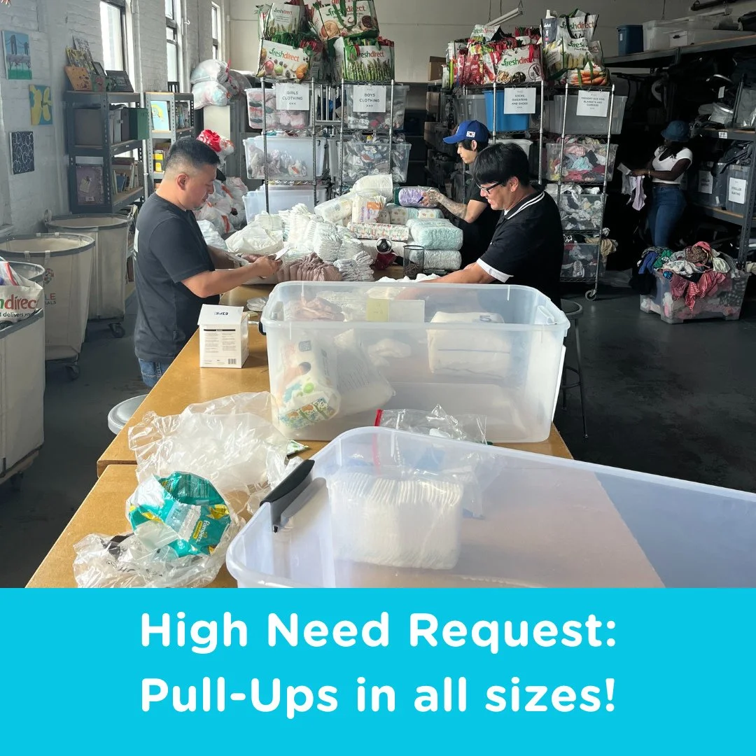 Diaper Need includes Pull-ups for potty training! ⁠ We accept both new and open packages and loose diapers.⁠
⁠
Support our mission to serve 10,000+ children this year by hosting a drive, donating via our wish list or making an appointment at the link