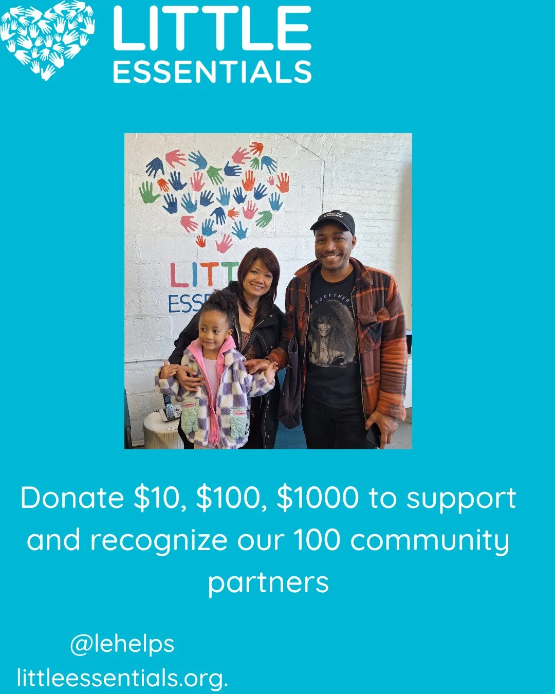 💙 $10, $100, $1,000 💙⁠
⁠
Join us in recognizing and supporting the 100 community partners who help make our mission possible. Every gift, no matter the size, strengthens the network of care, resources, and opportunities available to families across
