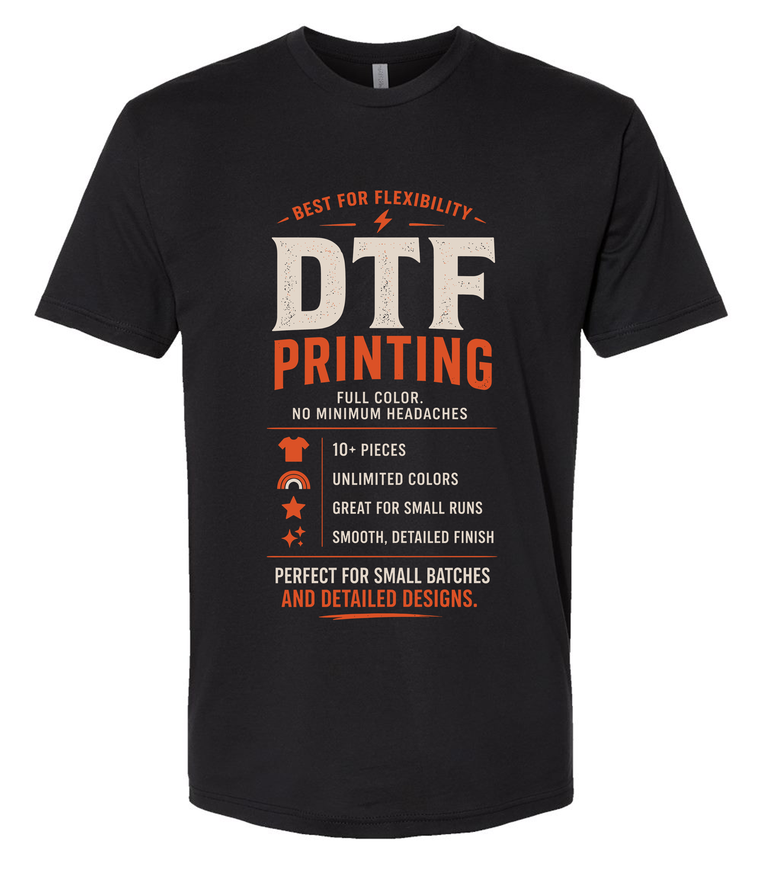 When to use DTF printing.