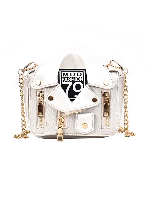 Fashion Navy Rivet Hit Color Single Crossbody Bag