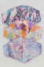 Body Animal Print Metallic Mask with Filter Slot