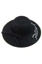  BH Wide Brim Letter Embroidery Floppy Hat
