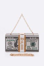 BH Stack of Cash Dollar Clutch