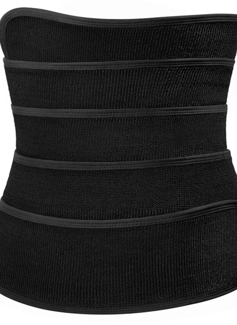 Waist Trimmer Wrap Fat Burning Sauna Waist Trainer Black