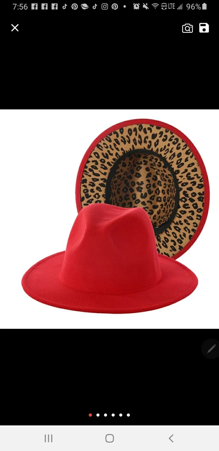 Leopard Bottom Fedora