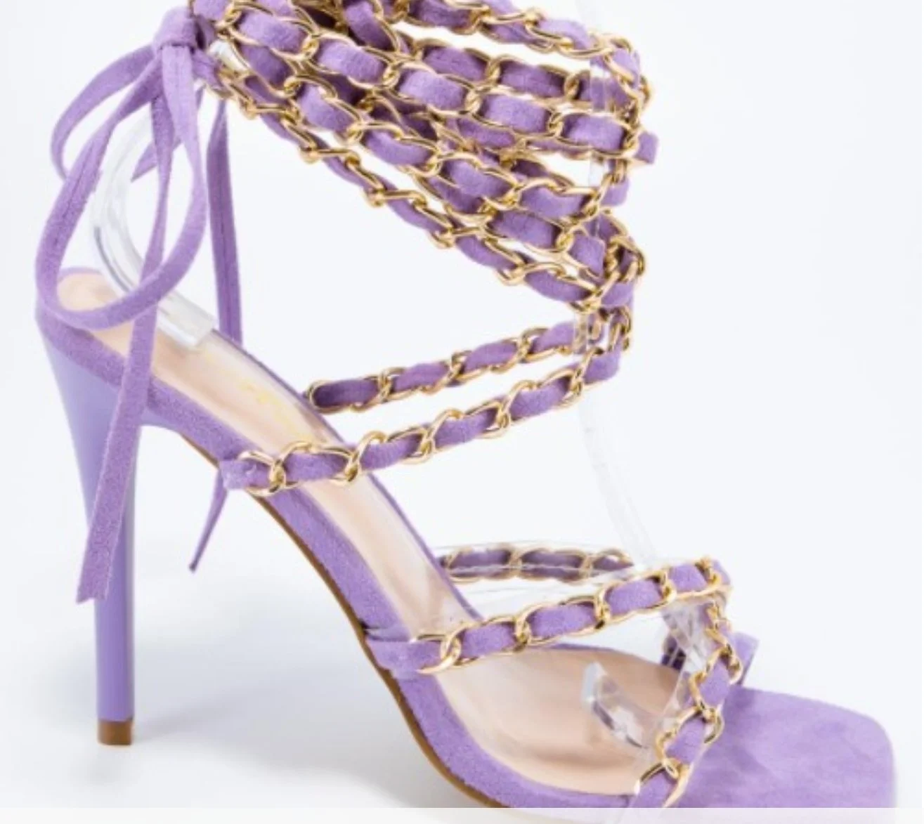 Lavender Chain Sandals