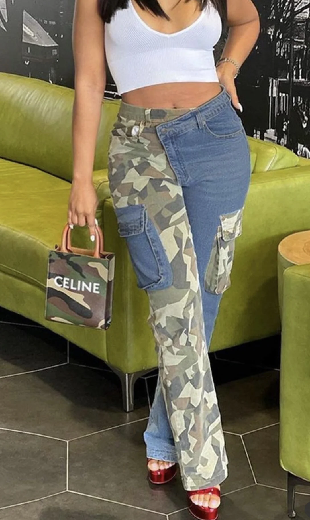 Irregular Camo Jeanie