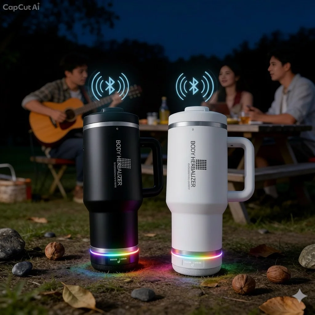 16oz Bluetooth Speaker Tumbler – 3-in-1 Drink Cup