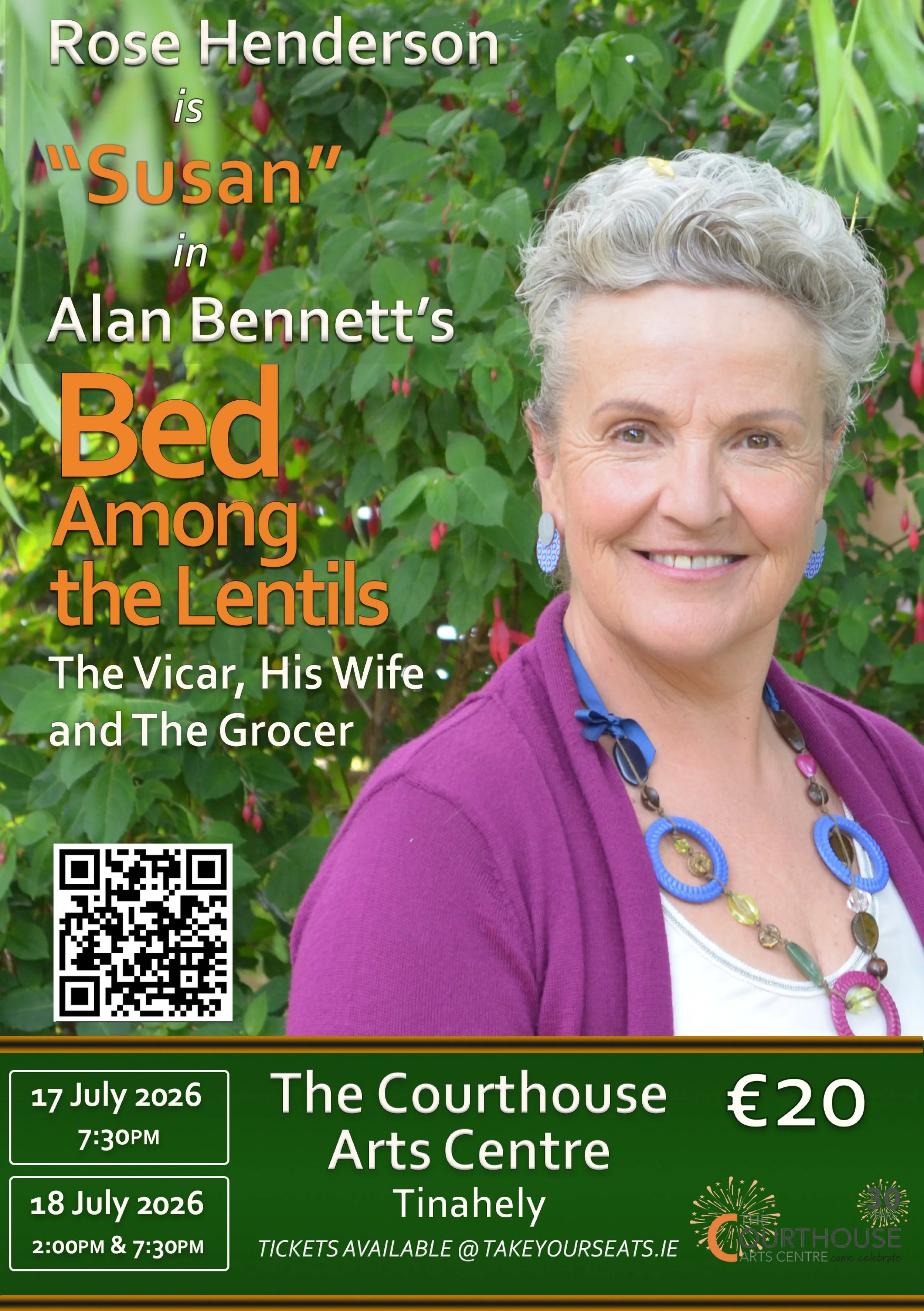 Bed Among the Lentils: Rose Henderson: July 17th, 7.30pm, 2pm, July 18th 7.30pm