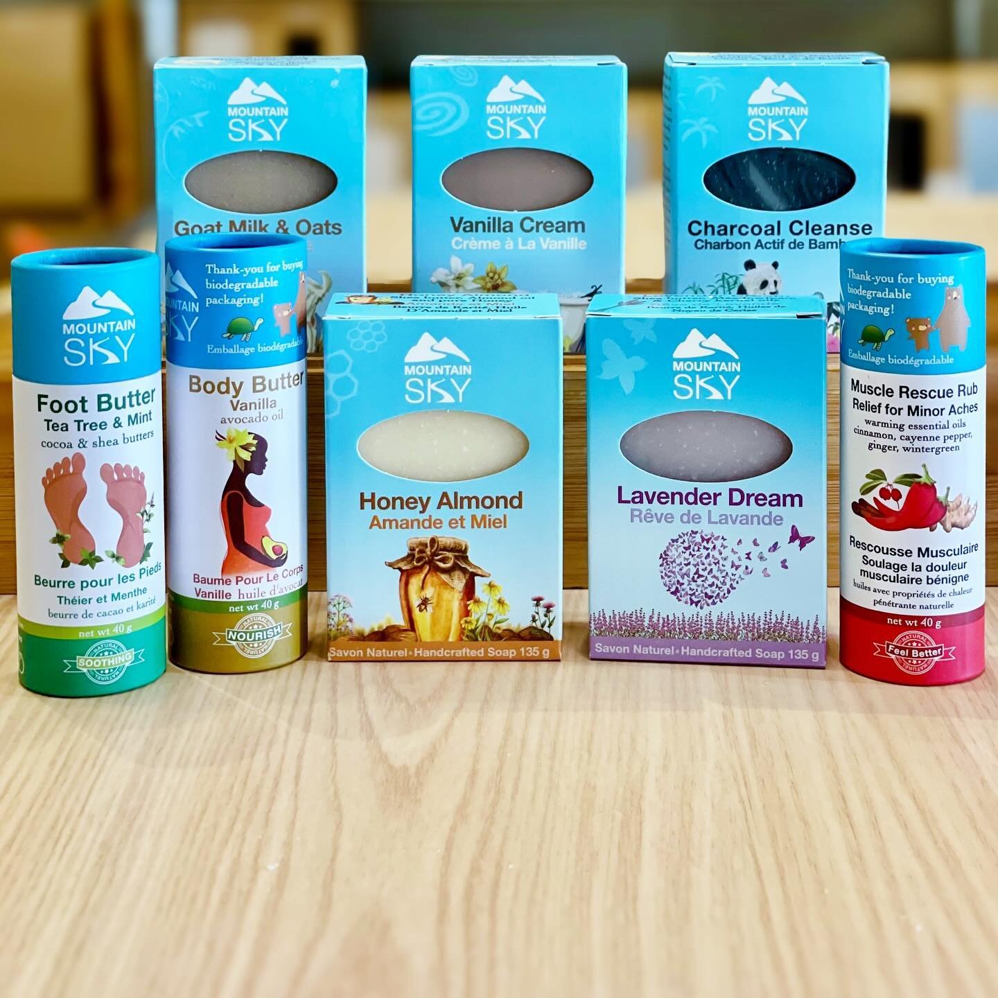 You love their castille soap, so we brought in some more goodies from @mountainskysoap! 🤩

What we love about them:
🌱 High-quality food-grade oils and butters
🌱 Handmade, cold-pressed
🌱 Natural spices, herbs, minerals, and essential oils
🌱 Canad