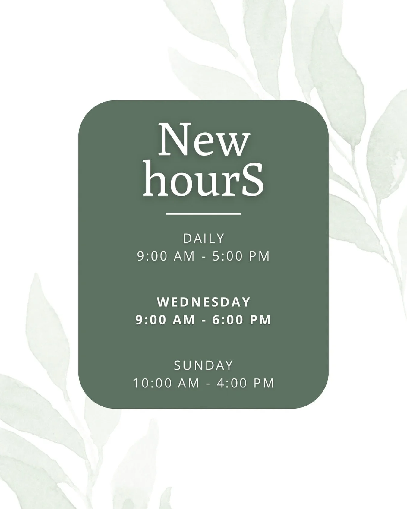 Now open later on Wednesdays! Pop in and say hello! 😁