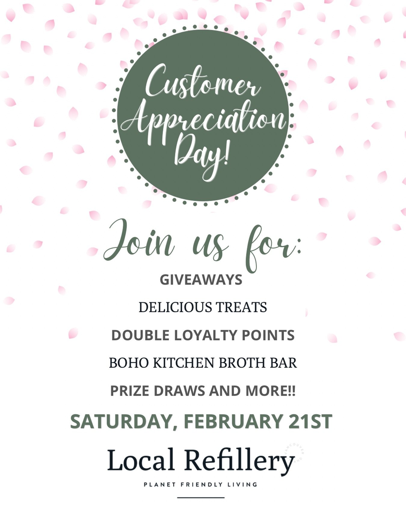 Join us this Saturday for even more festivities! 🥳

We&rsquo;ll have cupcakes, @saltspringislandkombucha , popcorn, @wcfairtrade coffee, @thebohokitchen broth bar, double loyalty points, prize draws, giveaways&hellip; anything could happen!! 

This 