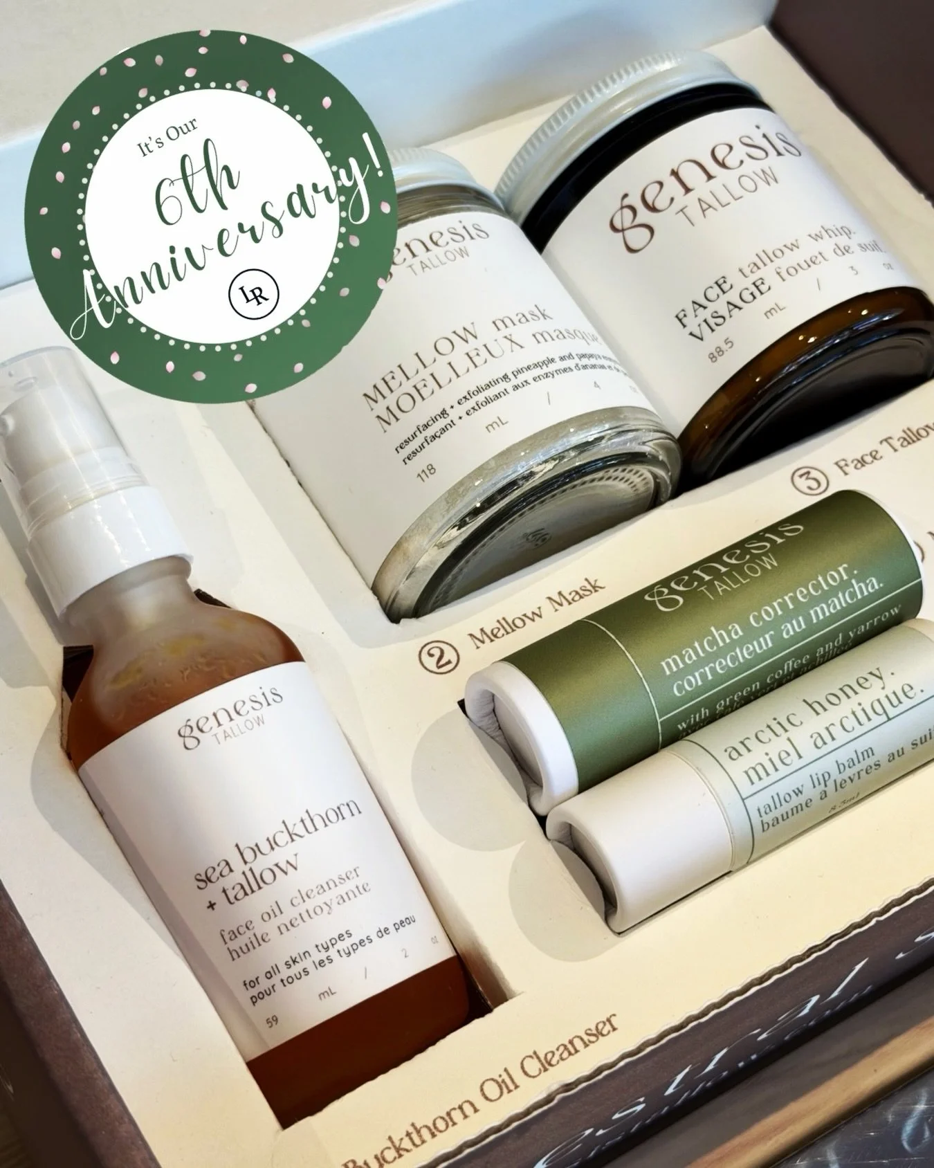 Here it is, our final online giveaway! 🥳

This is such a beautiful box, gifted from @genesistallow. All products made right here on Vancouver Island. 

✨ Sea Buckthorn &amp; Tallow Face Oil Cleanser
✨ MELLOW Mask
✨ FACE Tallow Whip
✨ Matcha Correcto