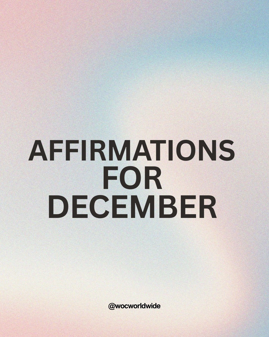 New month, new energy ✨

We&rsquo;re entering the final chapter of the year speaking life over ourselves, protecting our peace, and choosing alignment over chaos. These affirmations are for every woman who&rsquo;s been carrying a lot, growing quietly