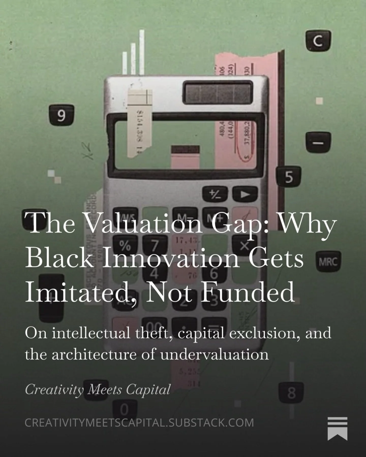 #Repost @ninaorm
・・・
Across industries, a familiar pattern repeats itself:

A Black creator introduces a new aesthetic, product, or cultural signal.

The idea proves demand.

But when it comes time for capital allocation, the funding flows elsewhere.