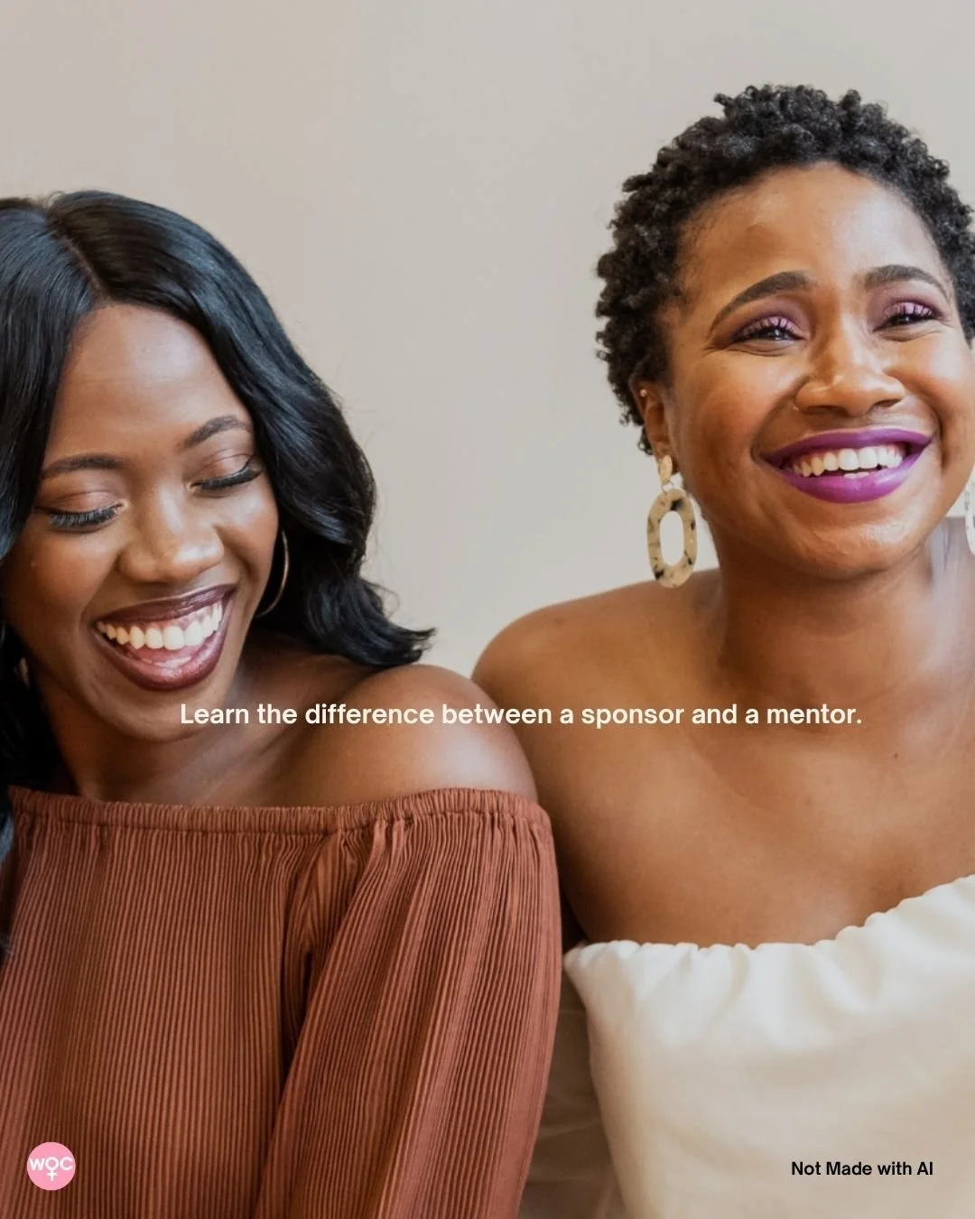 A mentor gives you advice. A sponsor puts their name behind yours. Both matter &mdash; but only one of them is in the room fighting for you when you're not there.

Find them. Earn them. Keep them. 🖤 WOC &mdash; we're building a community of women wh