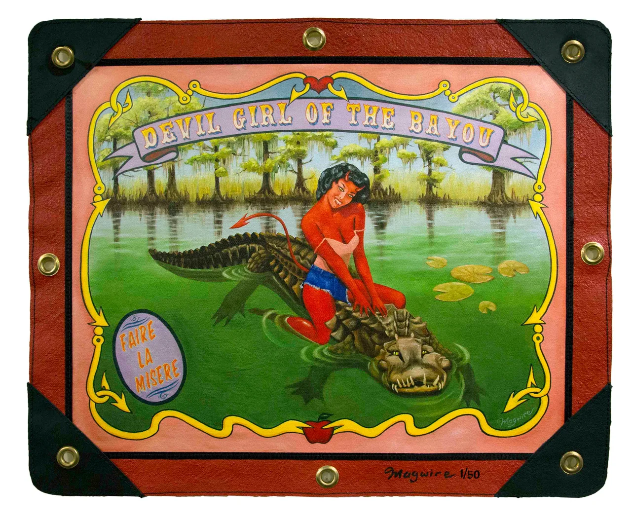 Devil Girl of the Bayou #8 Canvas Framed Giclee