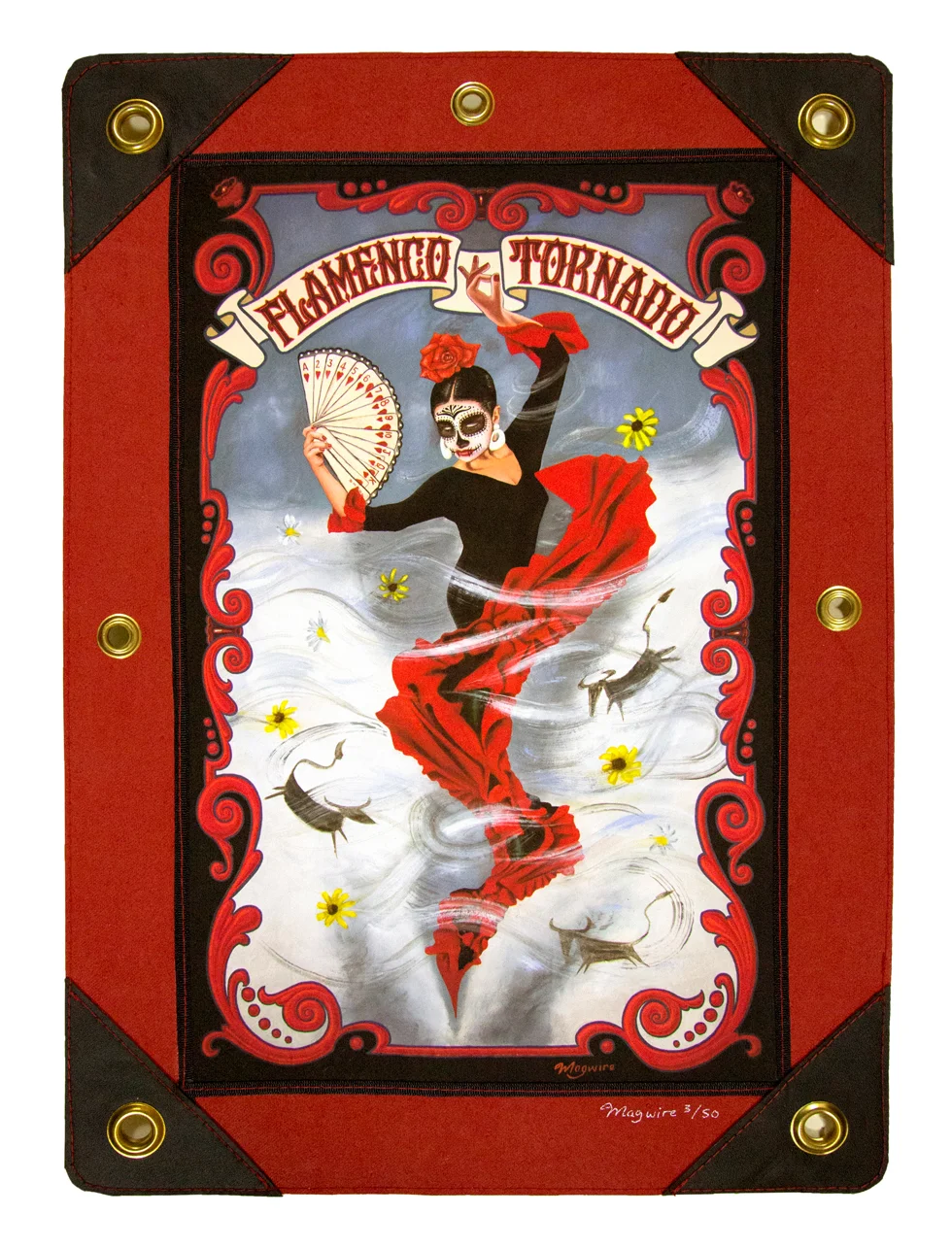 Flamenco Tornado Canvas Framed Giclee