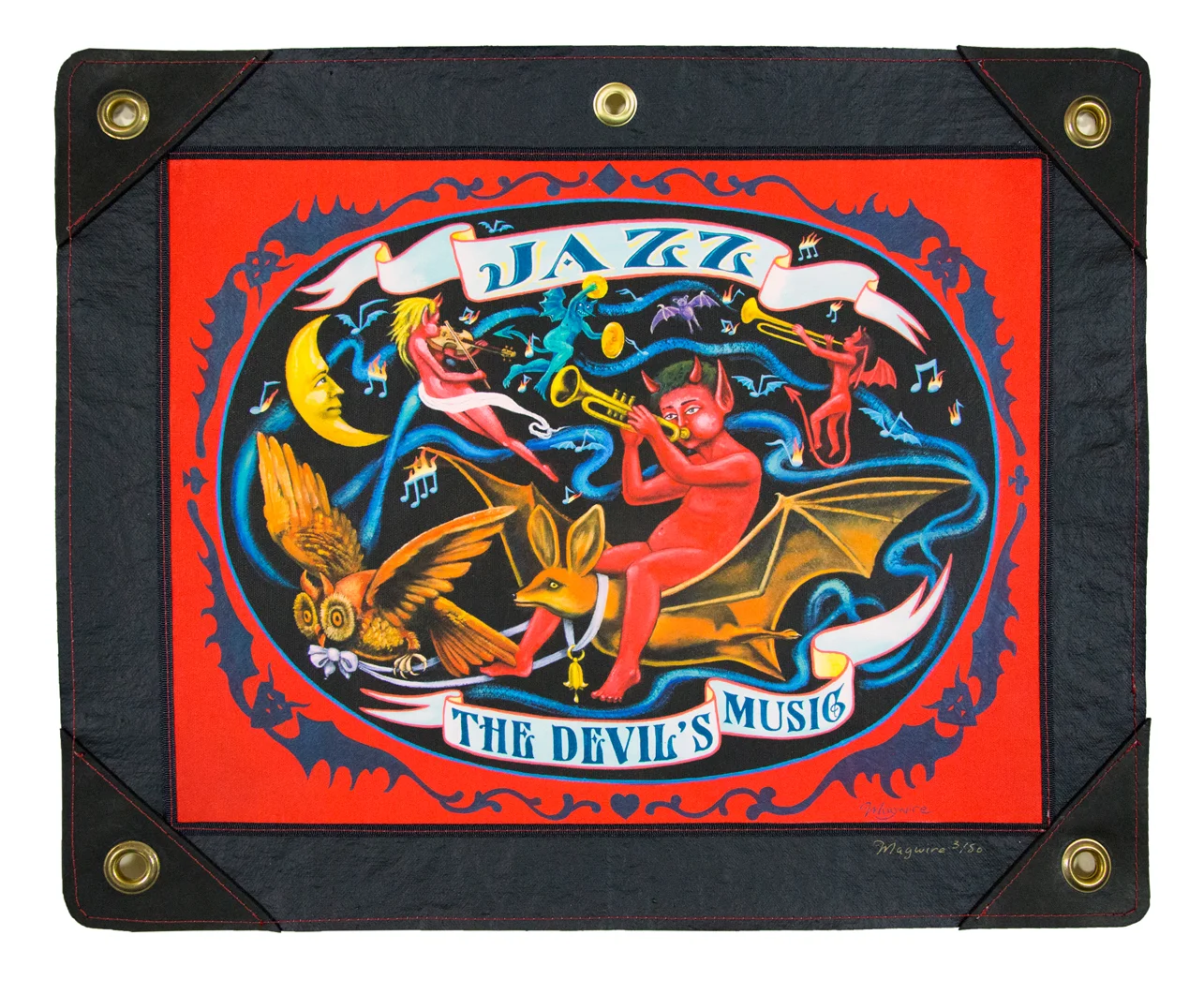 Jazz the Devil‘s Music #3 Canvas Framed Giclee