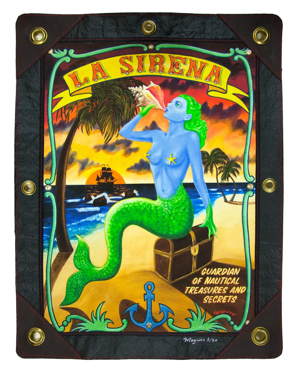 La Sirena Canvas Framed Giclee