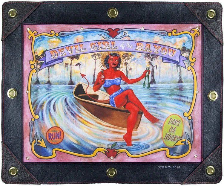 Copy of Devil Girl of the Bayou #2 Canvas Framed Giclee